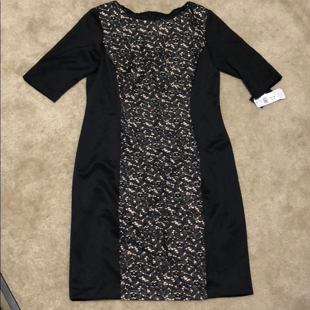 Black Lace Shift Dress
